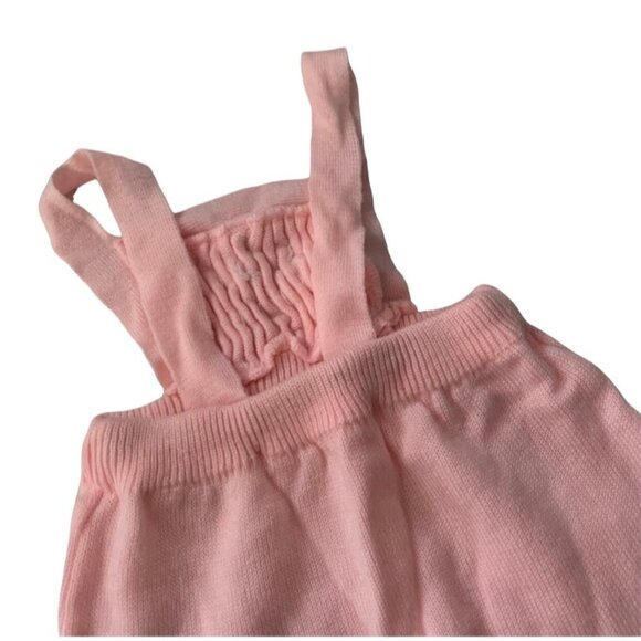 Vintage Baby Pastel Pink Knit Textured Romper 6-12 Months - Picture 4 of 7
